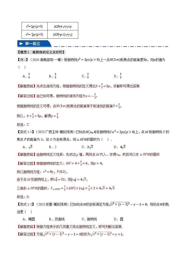 【二轮复习】高考数学 专题8.4 抛物线综合(题型专练)(新高考专用).zip03