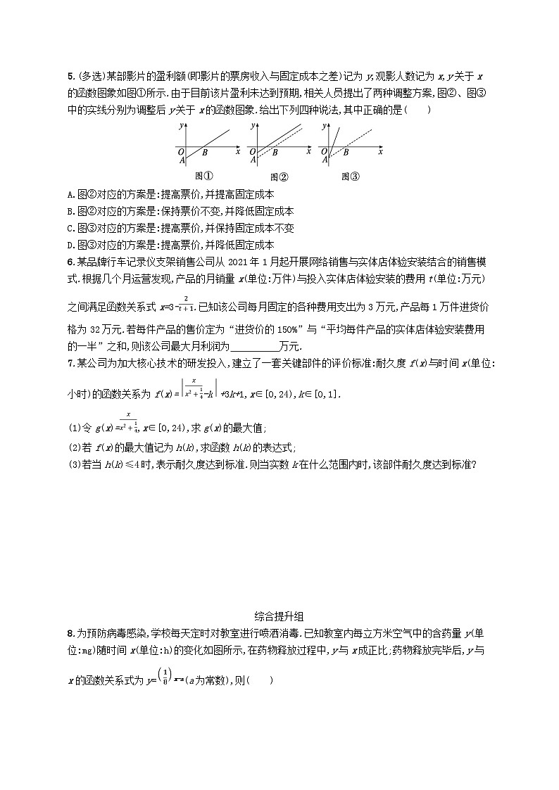 2025届高考数学一轮总复习第三章函数与基本初等函数课时规范练14函数模型及其应用第2页
