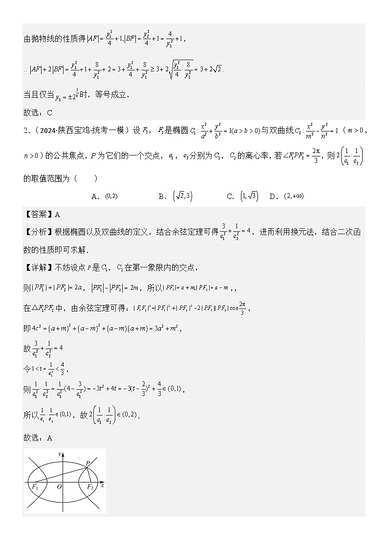 专题14 范围问题与最值问题(模拟+真题)-2024高考数学二轮复习解析几何压轴题02