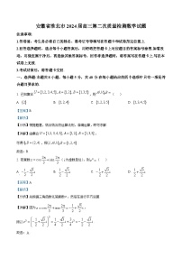安徽省淮北市2024届高三下学期二模数学试卷（Word版附解析）