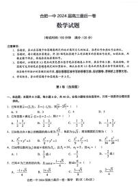 安徽省合肥市第一中学2024届高三下学期最后一卷数学含解析