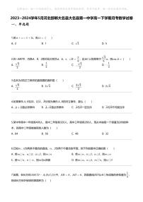 2023_2024学年5月河北邯郸大名县大名县第一中学高一下学期月考数学试卷