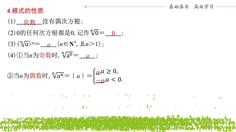 新人教A版 高中数学必修第一册 4.1.1《n次方根与分数指数幂》课件05
