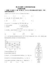 陕西省西北工业大学附属中学2024届高三第14次高考适应性训练文科数学试题