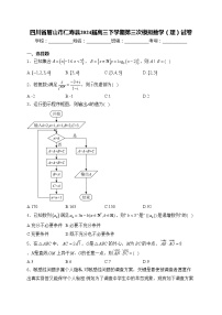 四川省眉山市仁寿县2024届高三下学期第三次模拟数学（理）试卷(含答案)