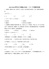 2023-2024学年辽宁省鞍山市高一（下）月考数学试卷（含解析）
