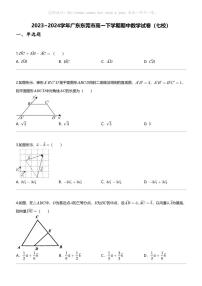 [数学]2023_2024数学年广东东莞市高一下学期期中数学试卷（七校）