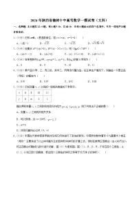 陕西省榆林市第十中学2024届高三下学期第一次模拟考试数学（文科）试题