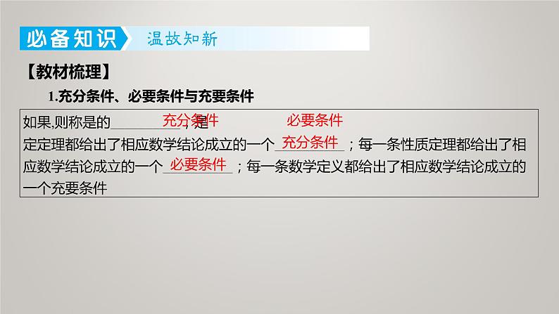 2025届高考(广东地区)数学一轮复习-1.2 常用逻辑用语课件第3页