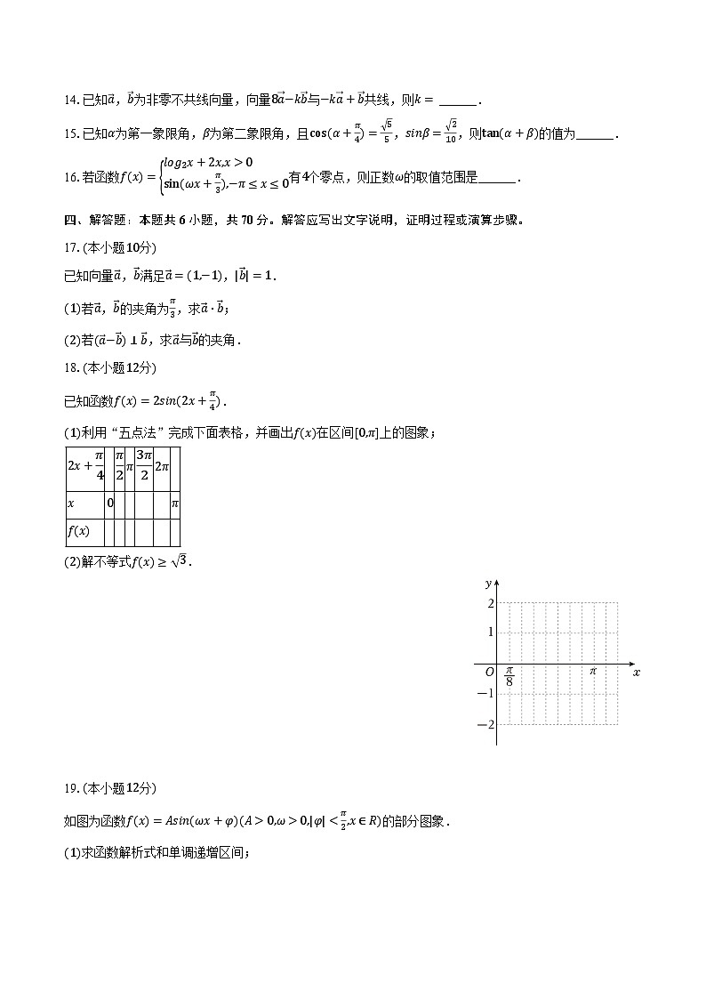 2023-2024学年内蒙古呼和浩特市回民区高一(下)数据采集数学试卷(含解析)第3页