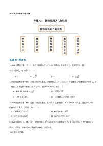 高考数学一轮复习题型讲解+专题训练(新高考专用)专题42抛物线及其几何性质(原卷版+解析)