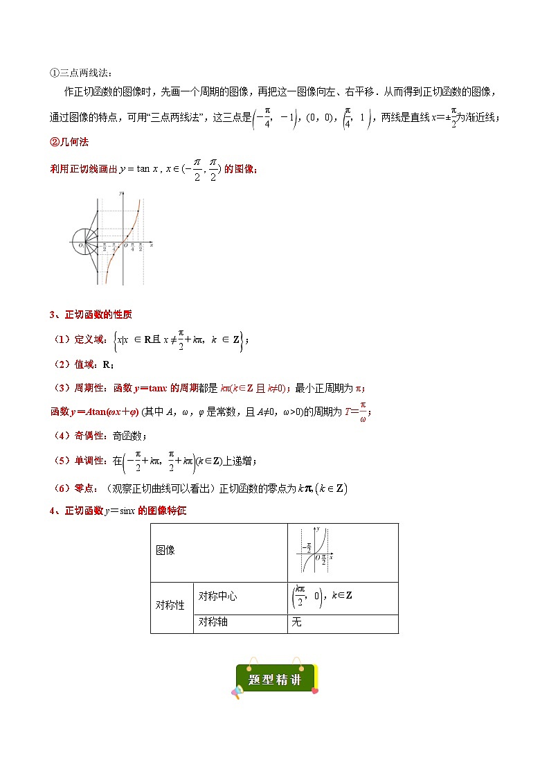 专题04 正切函数的图像与性质(原卷版)第3页