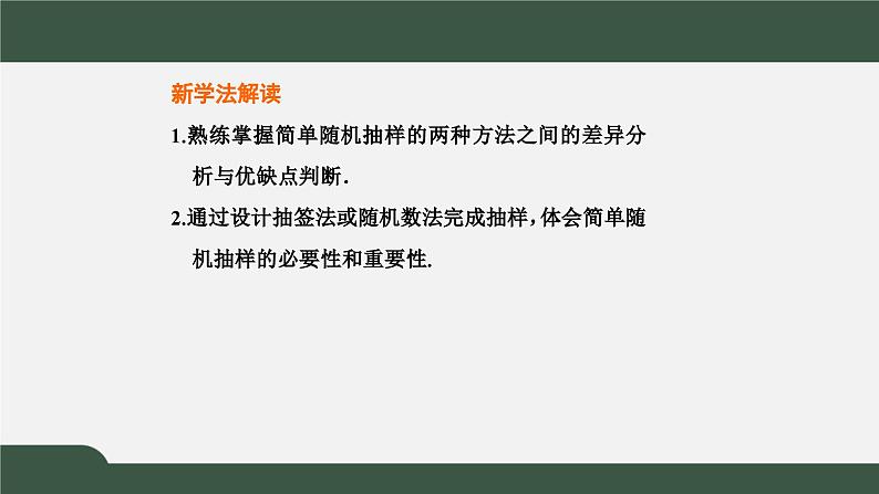 高一数学同步精品课件(人教A版2019必修第二册)9.1.1 简单随机抽样(课件)03