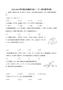 2023-2024学年湖北省襄阳市高一(下)期末数学试卷(含答案)