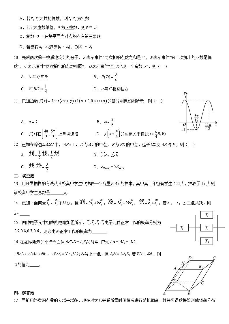 四川省眉山市仁寿县三校2023-2024学年高一下学期7月期末联考数学试题第2页
