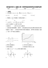 四川省泸州市2024届高三第二次教学质量诊断性考试文科数学试卷(含答案)