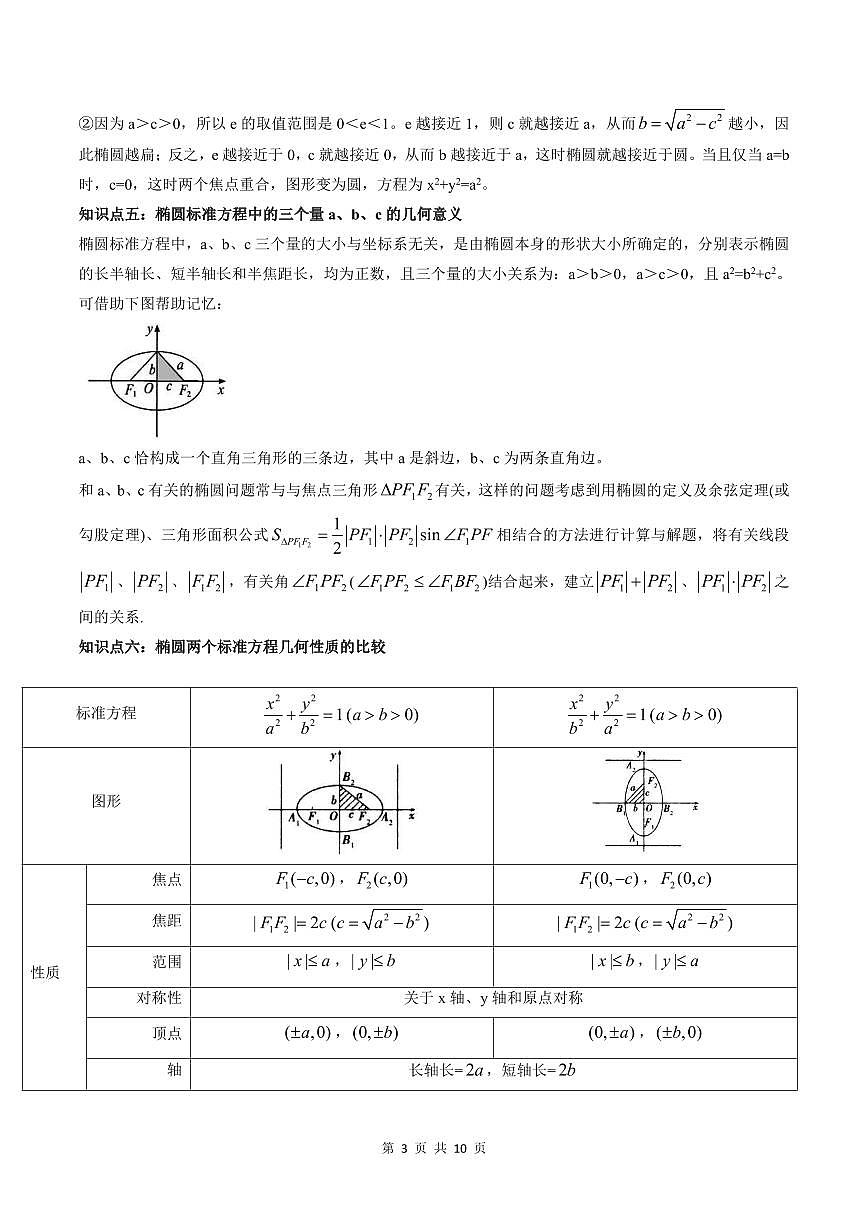 2024年高中數(shù)學新高二暑期培優(yōu)講義第12講 橢圓（學生版）第3頁