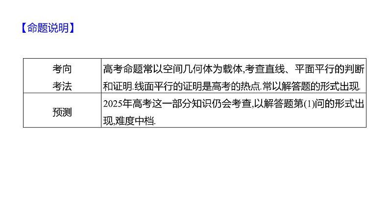 2025年高考数学一轮复习-第八章-第三节-空间直线、平面的平行【课件】第3页