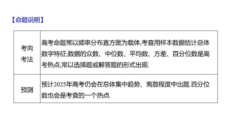 2025年高考数学一轮复习-第十章-第二节-用样本估计总体【课件】03
