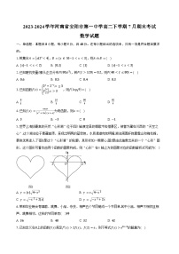 2023-2024学年河南省安阳市第一中学高二下学期7月期末考试数学试题（含解析）