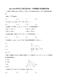 2023-2024学年辽宁省辽阳市高一下学期期末考试数学试卷（含解析）
