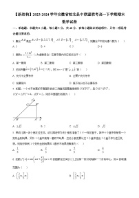 安徽省皖北县中联盟2023-2024学年高一下学期期末联考数学试卷（原卷版+解析版）