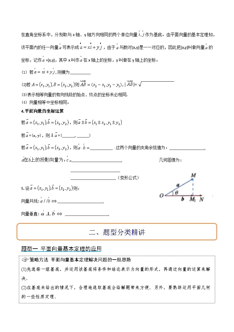 第23讲 平面向量基本定理和坐标表示(精讲)原卷版第2页