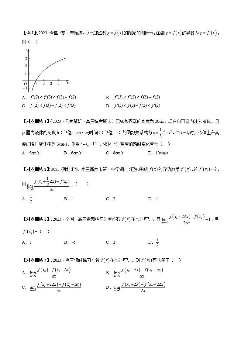 新高考数学一轮复习讲练测第3章第01讲 导数的概念与运算(讲义)(原卷版)第3页