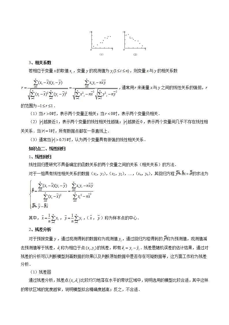 新高考数学一轮复习讲练测第9章第02讲 成对数据的统计分析(五大题型)(讲义)(2份打包,原卷版+解析版)02