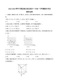 2023-2024学年宁夏回族自治区银川一中高一下学期期末考试数学试卷（含答案）