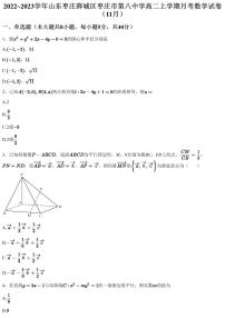2022~2023学年山东枣庄薛城区枣庄市第八中学高二上学期月考数学试卷（11月）（含答案与解析）