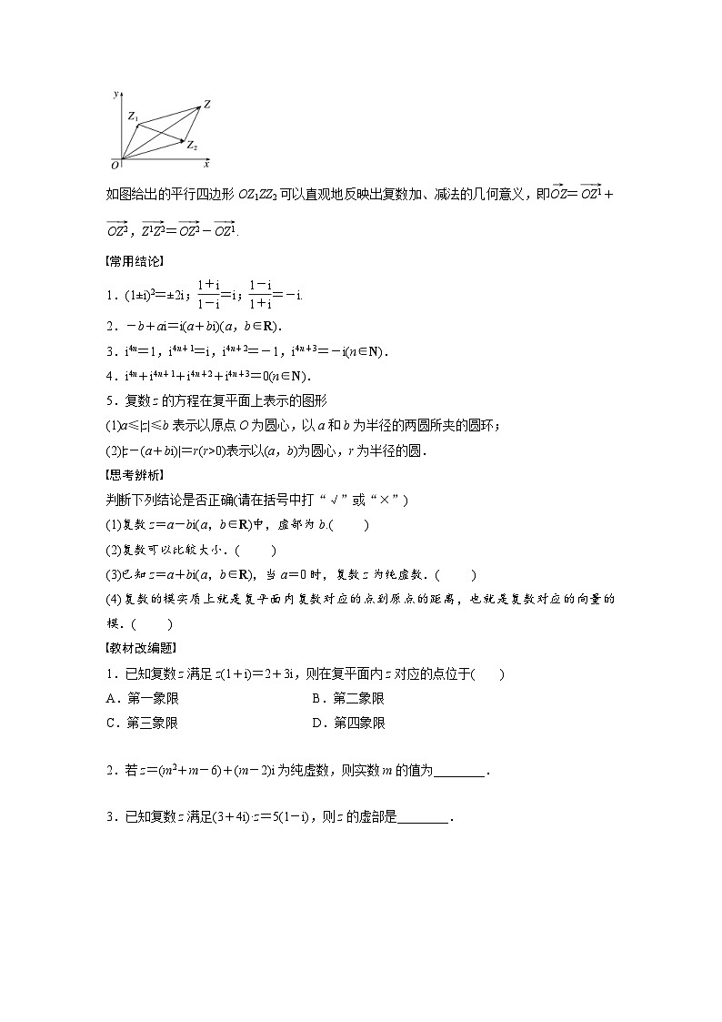 新高考数学一轮复习讲义第5章 §5.5 复 数(原卷版)第2页