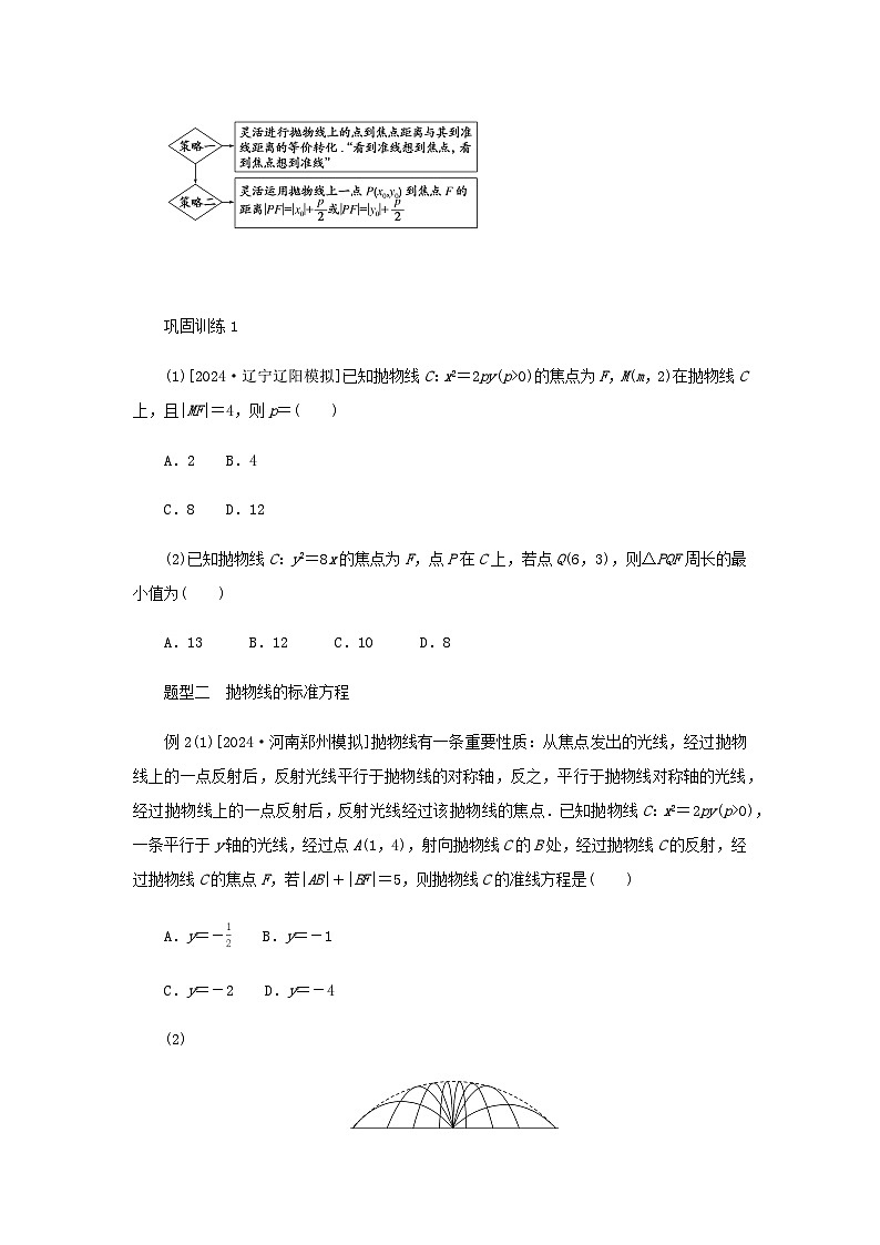 2025版高考数学全程一轮复习练习第八章解析几何第七节抛物线第2页