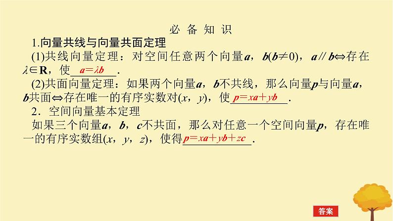 2025版高考数学全程一轮复习第七章立体几何与空间向量第五节空间向量及其应用课件第4页