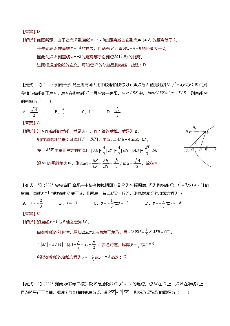 热点7-4 抛物线及其应用(6题型+满分技巧+限时检测)(解析版)第2页