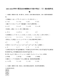 2023-2024学年宁夏吴忠市青铜峡市宁朔中学高二(下)期末数学试卷(含答案)