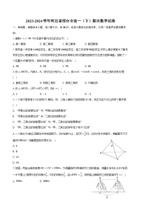 2023-2024学年河北省邢台市高一（下）期末数学试卷(含答案）