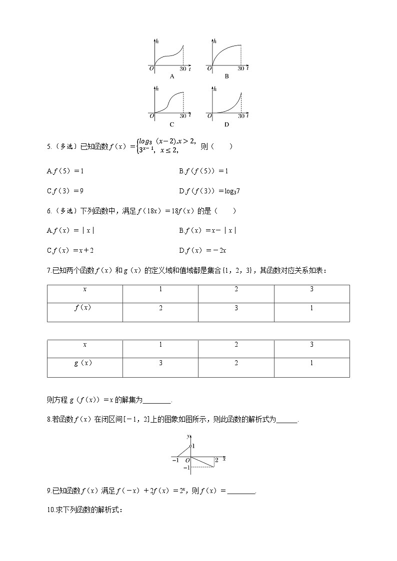 2025年高考数学一轮复习-2.1-函数的概念及其表示-专项训练【含答案】第2页