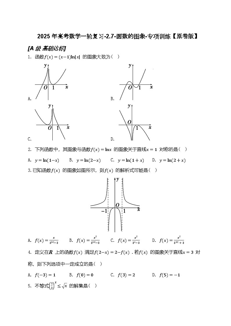 2025年高考数学一轮复习-2.7-函数的图象-专项训练【含解析】第1页
