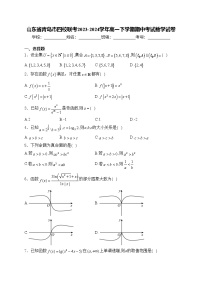 山东省青岛市四校联考2023-2024学年高一下学期期中考试数学试卷(含答案)