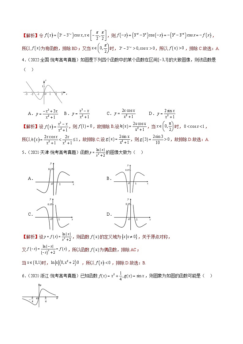 新高考数学一轮复习 函数专项重难点突破专题13 函数的图象(一)(2份打包,原卷版+解析版)02