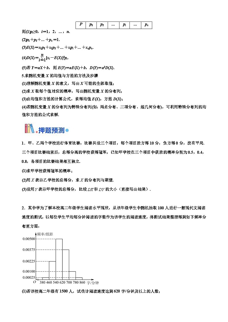新高考數(shù)學(xué)三輪沖刺 北京卷押題練習(xí) 第18題 概率統(tǒng)計(jì)解答題 （原卷版）第3頁