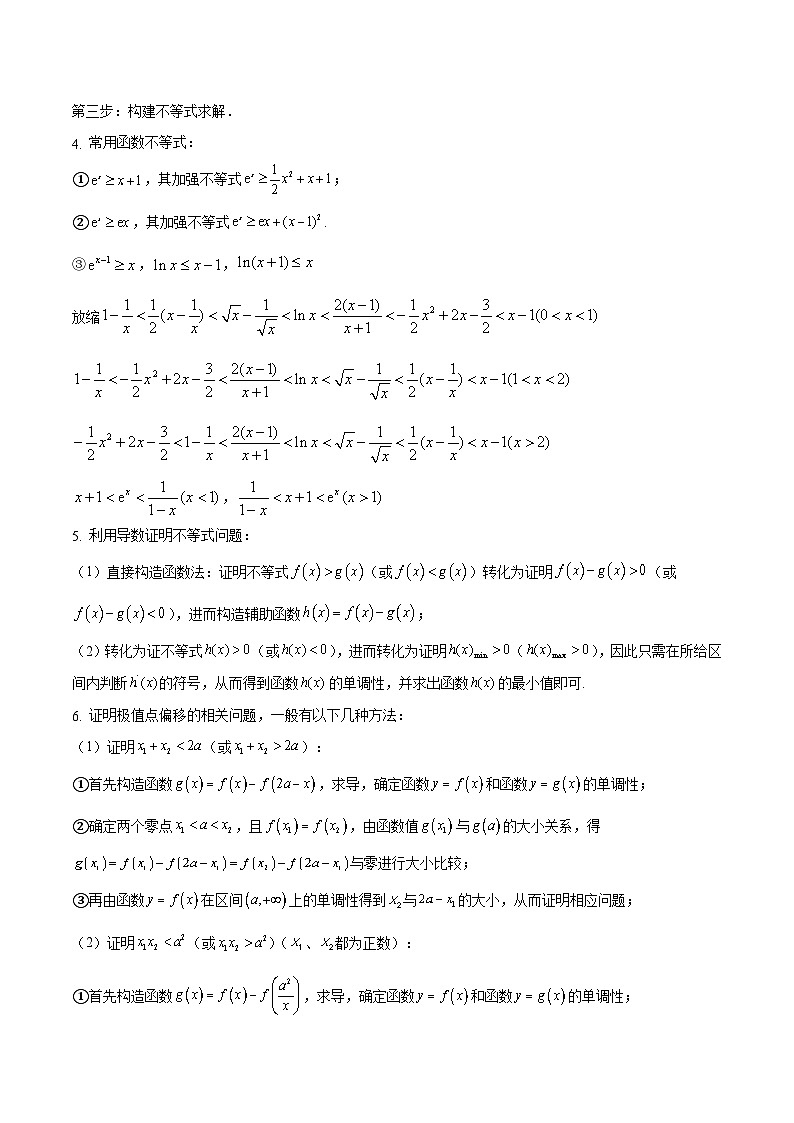 新高考数学三轮冲刺 押题卷练习第17题 导数综合应用(解答题)(2份打包,原卷版+解析版)03