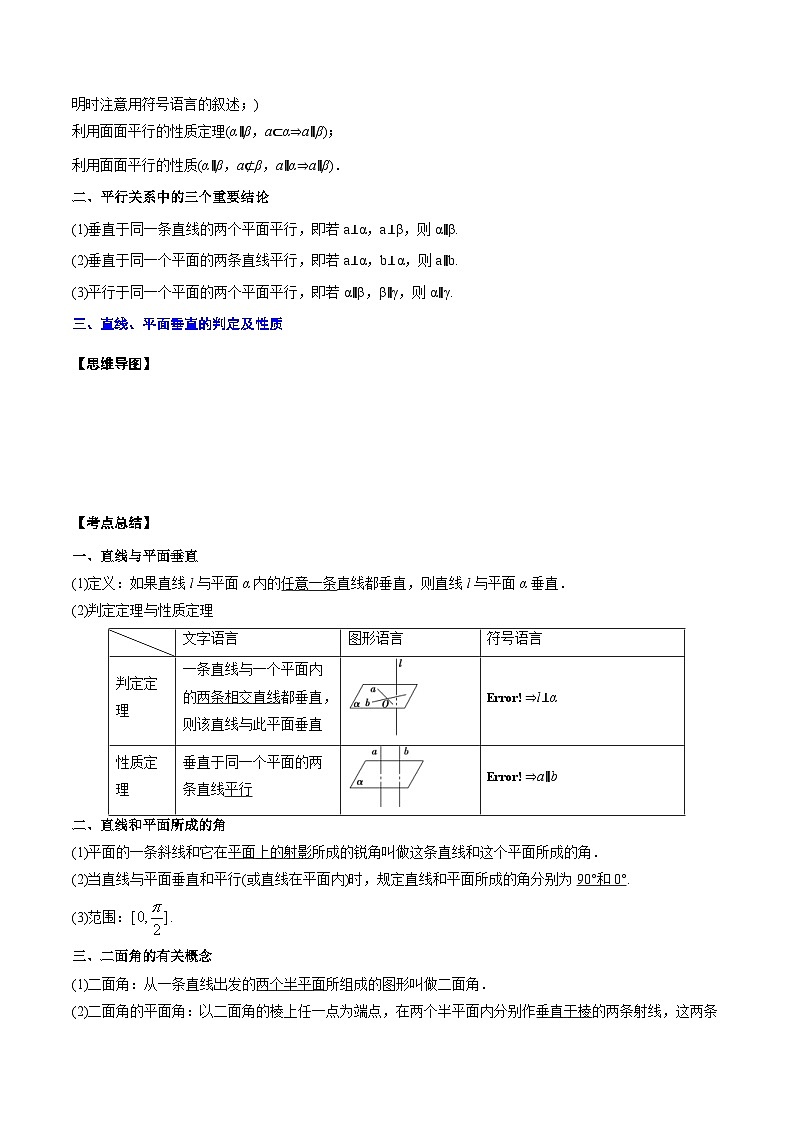新高考数学一轮复习知识点总结与题型精练专题20 点、直线、平面之间的位置关系(原卷版)第3页