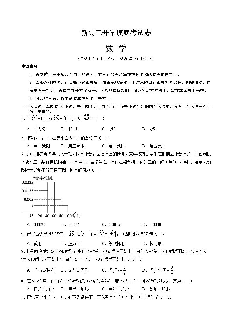 数学(考试版)第1页