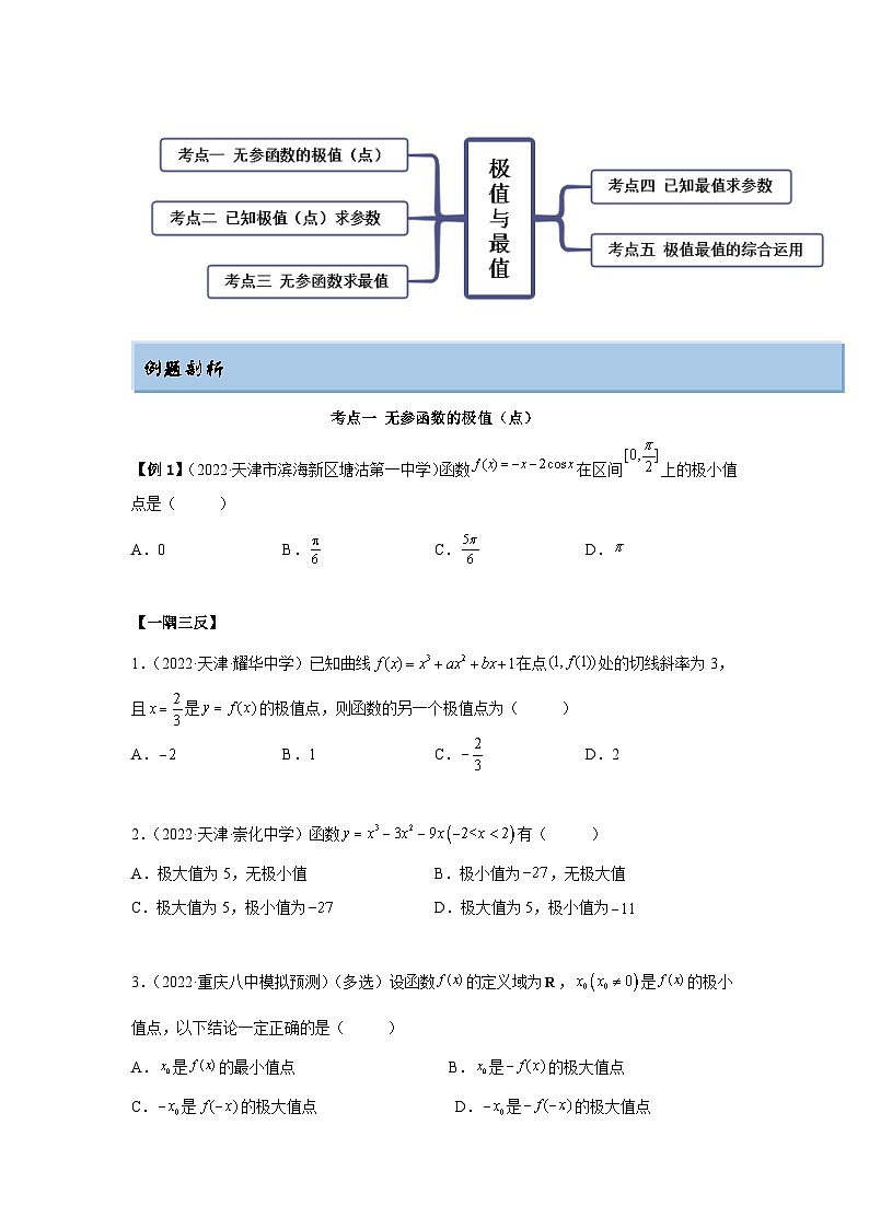 新高考数学一轮复习精讲精练4.3 利用导数求极值最值(提升版)(2份打包,原卷版+解析版)02