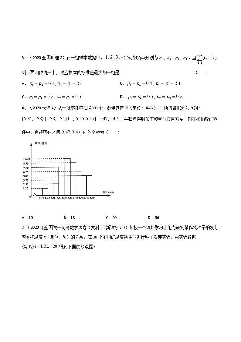 新高考数学二轮提升练专题23 变量间的相关关系、统计案例(原卷版)第3页