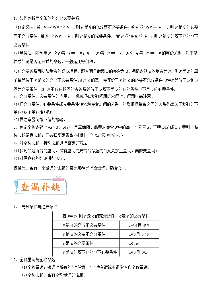 新高考数学一轮复习考点练习考点02 充要条件、全称量词与存在量词(含详解)第2页