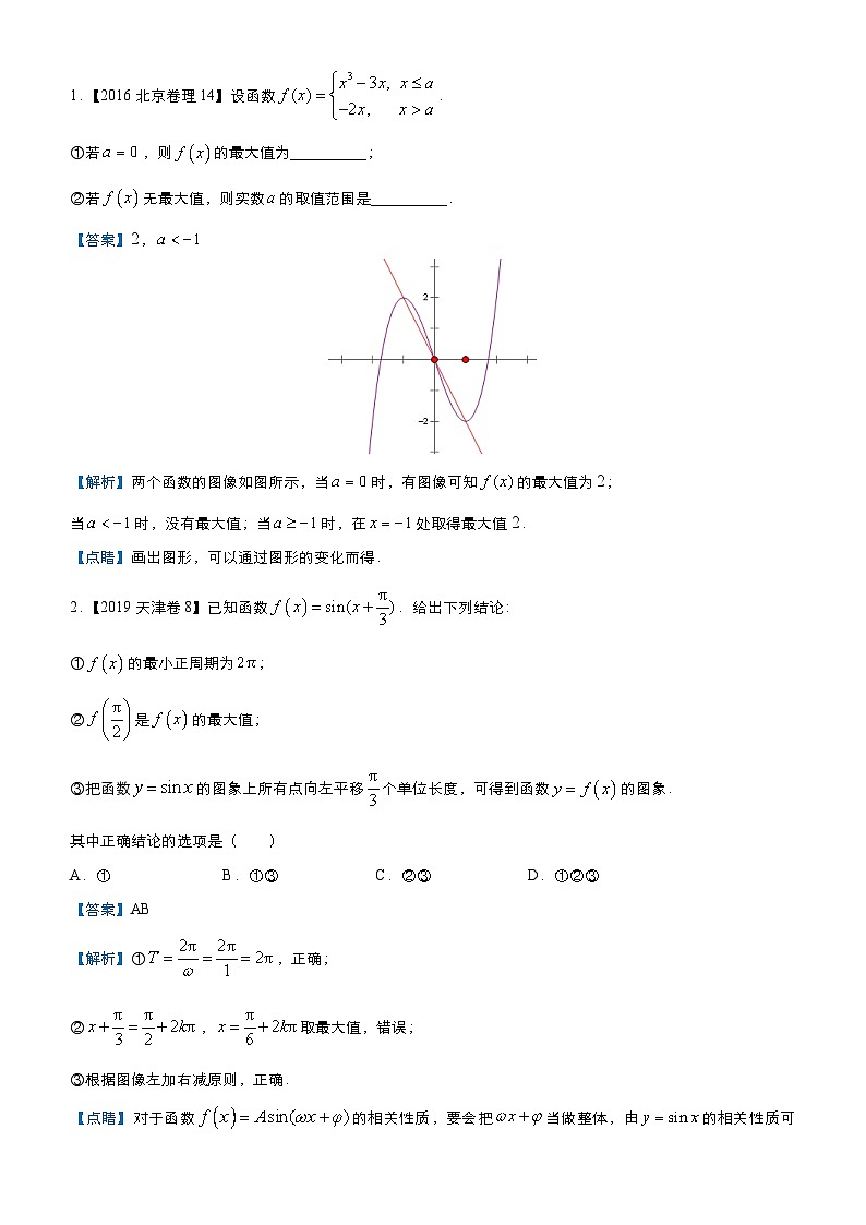 新高考数学三轮冲刺小题必练11 函数的图像与性质(教师版) 第2页