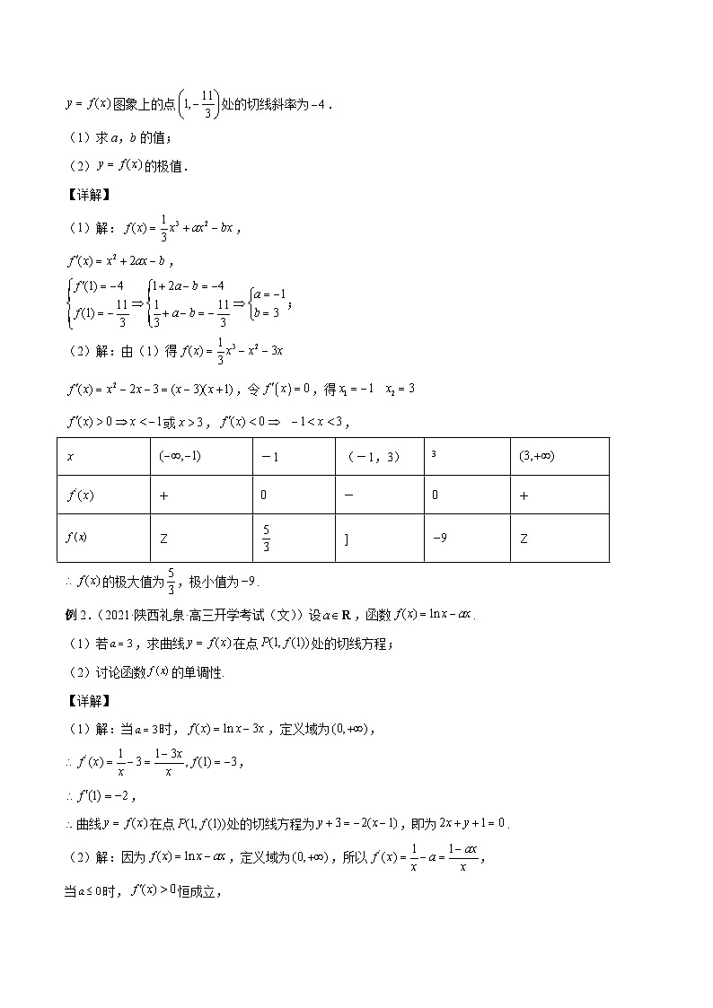 新高考数学一轮复习学案第10讲 导数之单调性、最值、极值(解析版)第3页